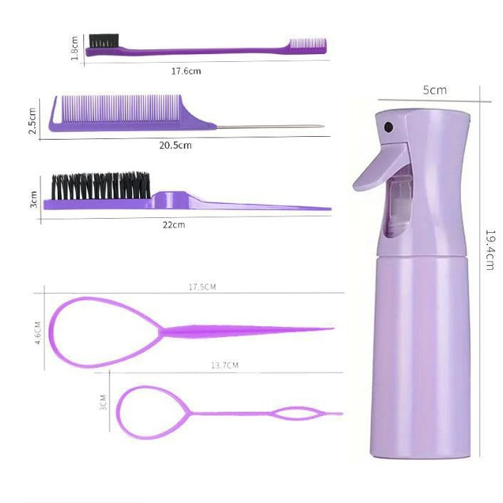 Manufacturer27Hair Washing Brush Scalp Massage Spray Bottle Dispenser Hollow Comb Styling Smooth Hair Comb Hairdressing Set