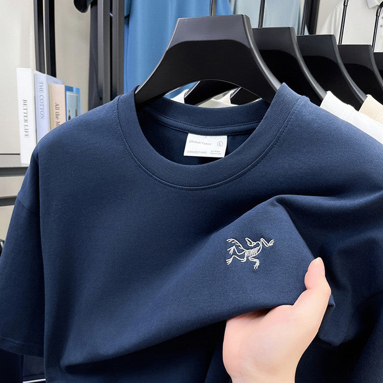 Cotton Short Sleeve T Men's T-Shirt Ancestor Bird Same Style Embroidered Fashion Wholesale Men's Round Neck Summer Thin T-Shirt