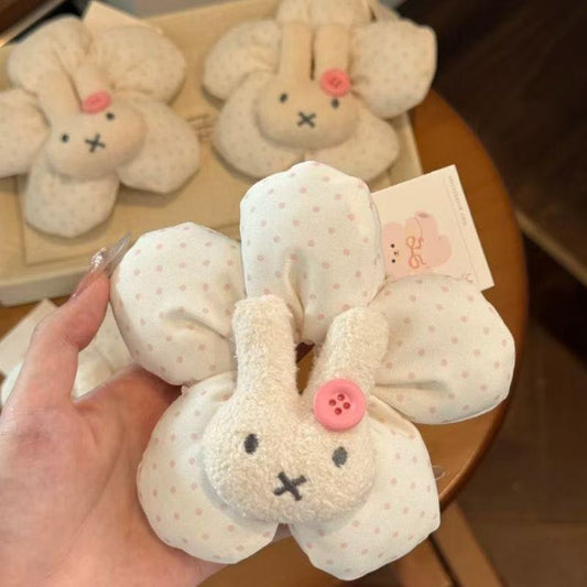 Cute Miffy Rabbit Hair Tie Scrunchie Mickey Sweet Hair Rope Flower Ponytail Bun Hair Tie