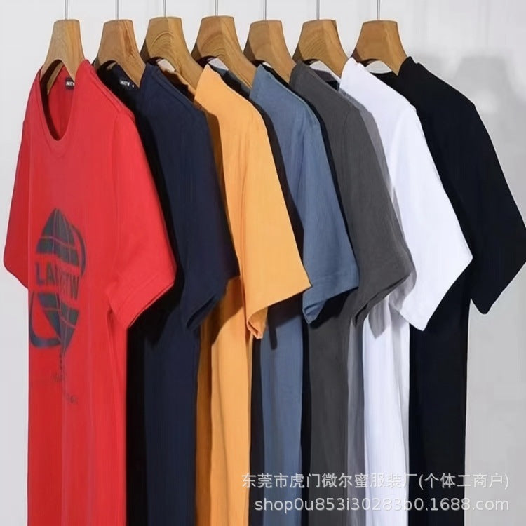 1688Wholesale Summer Men's Clothing Short Sleeve Loose Casual Men's Fashion T Shirt Running Around Selling Goods