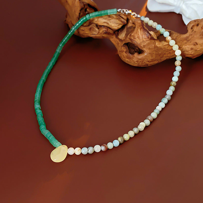 Baroque Freshwater Pearl Necklace Simple Elegant Colorful Beaded Collarbone Chain Niche Light Luxury High-End Sense Necklace for Women