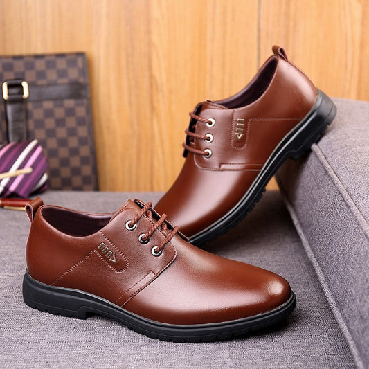 Men's Leather Shoes Business Casual Single Shoes Black Formal Work Shoes Wholesale Men's Casual Shoes Export Work Shoes
