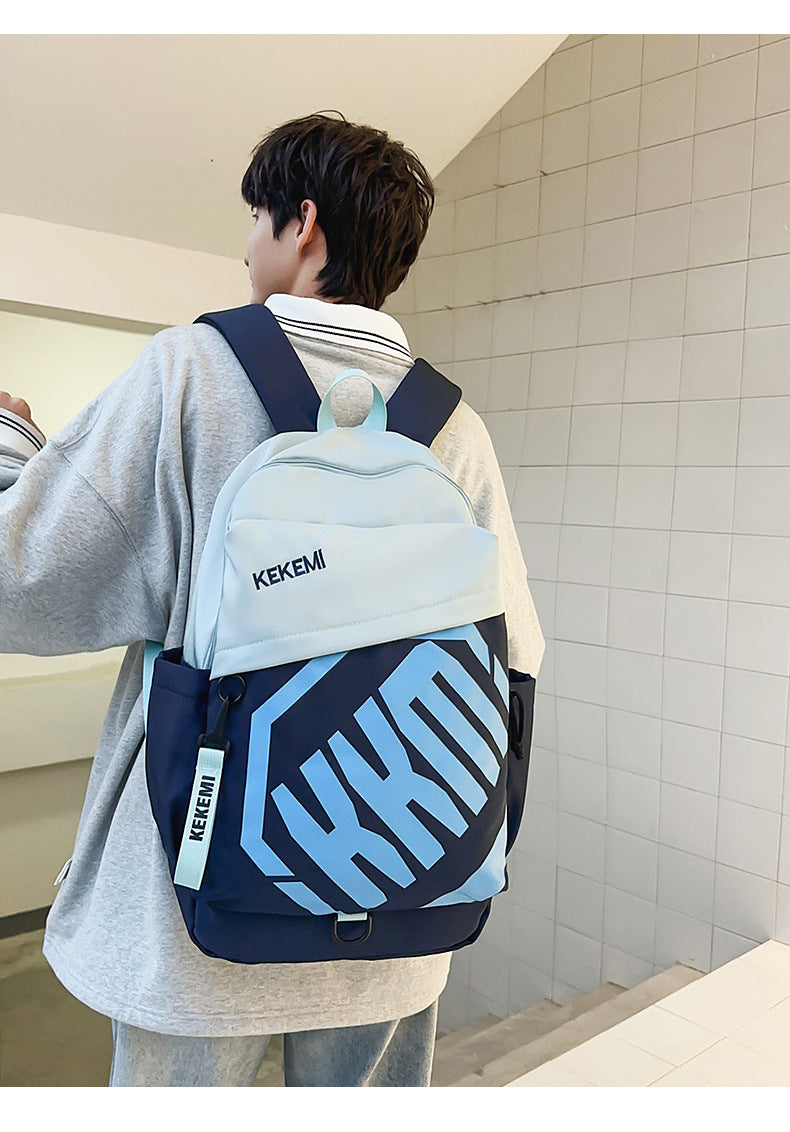 Cross-border Trade Casual Backpack Trendy Letter Waterproof Backpack Large-capacity outdoor travel high-value backpack http://detail.1688.com/offer/972131324440.html