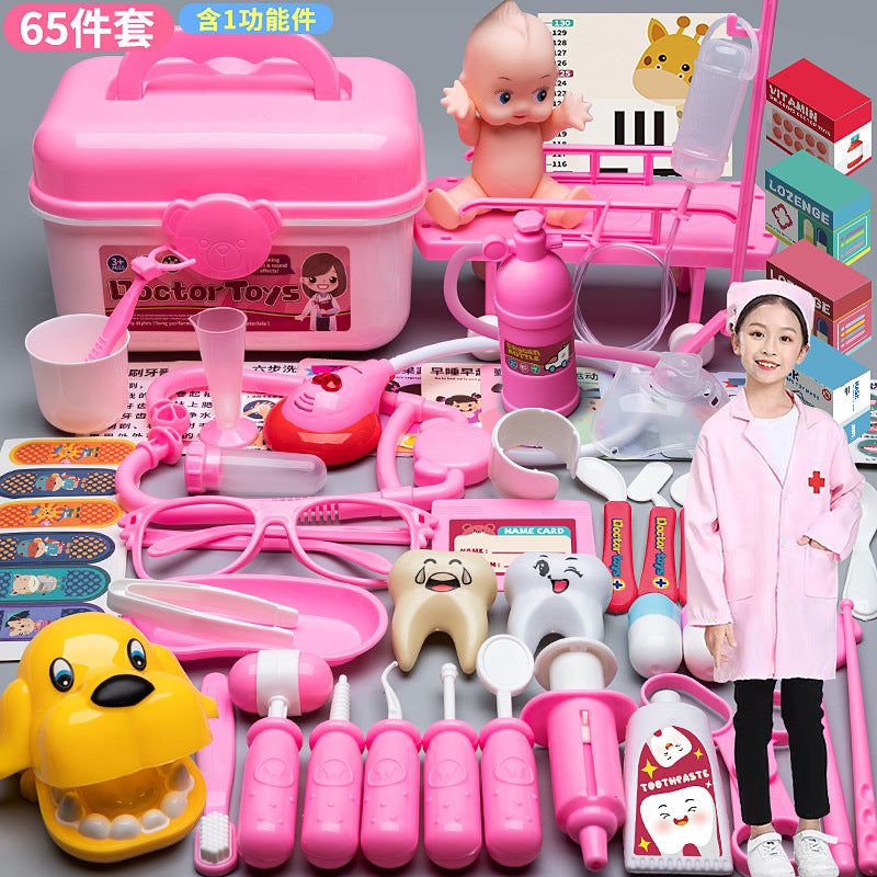 Children's Doctor Toy Set Tools Medical Kit Boys and Girls Pretend Play Nurse Injection Stethoscope Baby