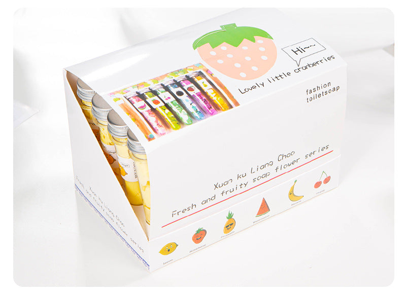 Outdoor Portable Hand Washing Travel Disposable Paper Soap Tablets Test Tube Soap Flower Soap Paper Bottle Flower Shape Soap Tablets