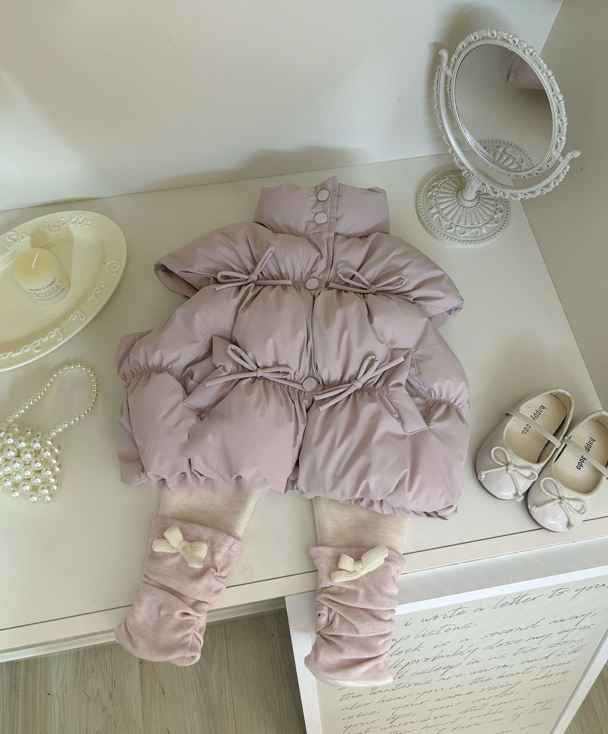 Sweet Little Girl's Vest Autumn Winter New Fashionable Children's Padded Vest Winter Baby Warm Sleeveless Jacket