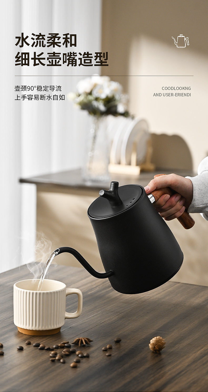 Electric Kettle Cross-Border Knob Temperature Control Narrow Spout Long Spout Pour Over Coffee Pot Stainless Steel Kettle Electric Kettle
