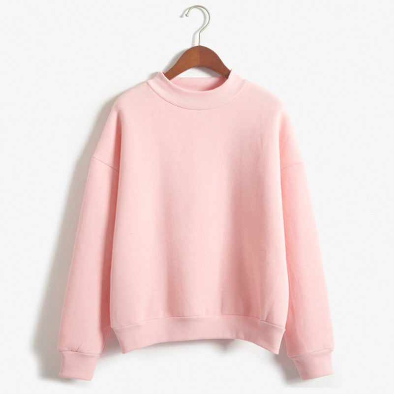 Base Layer Sweatshirt for Women, Autumn and Winter Loose Fit Lazy Style Hoodless Jacket, Thickened Couple Style, Korean Version, Class Uniform Wholesale