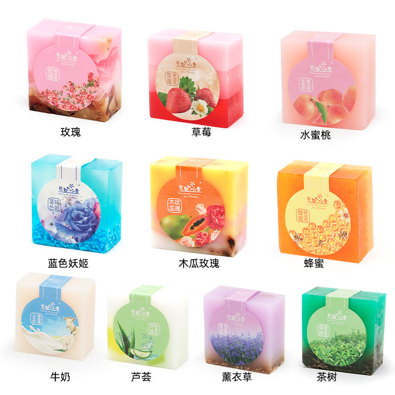 Skin Rejuvenation Plant-Based Handmade Soap Wholesale Rose Soap Refreshing Fragrance Bath Soap Face Wash Makeup Removal Body Use Handmade Soap