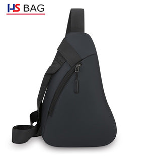 Silk Chest Bag Autumn New Large Capacity Casual Men's Bag Lightweight Simple Water-Resistant Oxford Cloth Crossbody Backpack