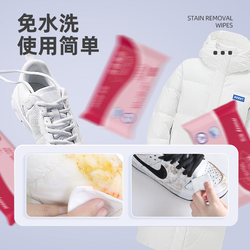Down Jacket Cleaning Wipes Household Oil Stain Removal Dry Cleaning Agent Disposable Clothing Stain Removal Wet Wipes Wholesale