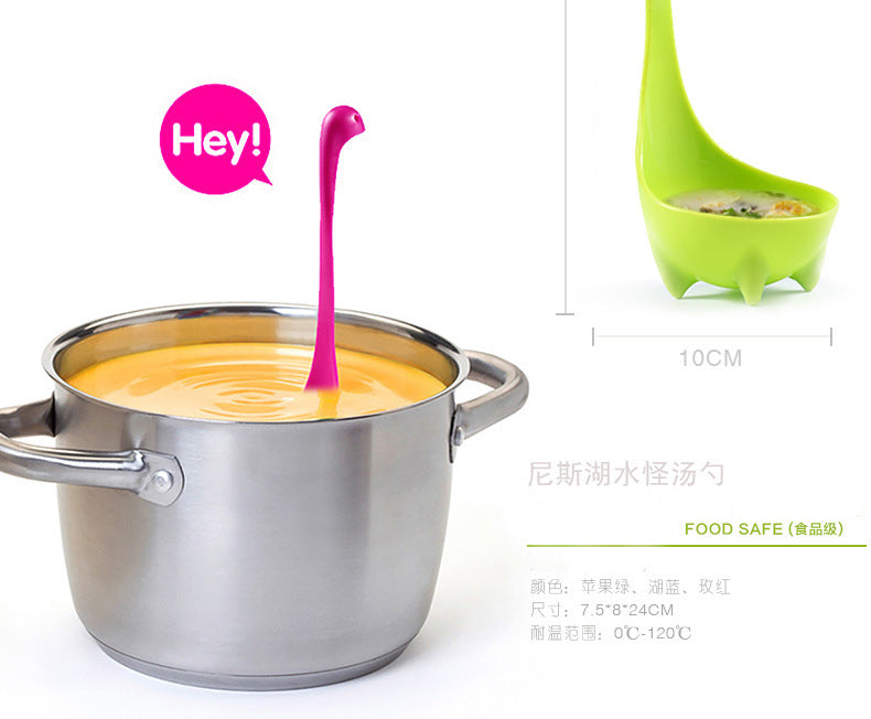 Amazon Creative Loch Ness Monster Spoon Cartoon Food Grade Plastic Spoon Kitchen Tool Manufacturer Wholesale