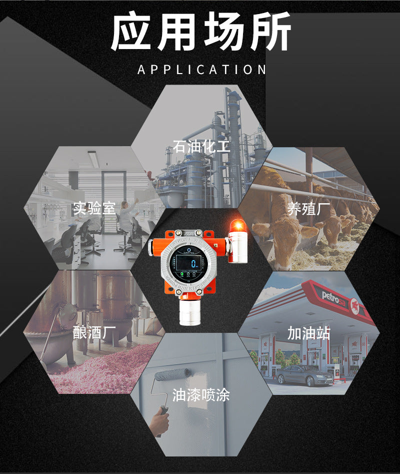 Industrial and Commercial Carbon Monoxide Carbon Dioxide Oxygen Ammonia Gas Alarm Toxic Gas Detector with Complete Qualifications