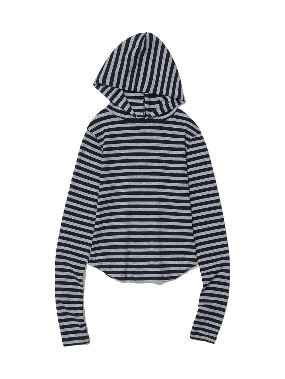 Pre-Sale】2025New Autumn Korean Dongdaemun Tian Xiwei Same Style Striped Hooded Sweatshirt TS16771