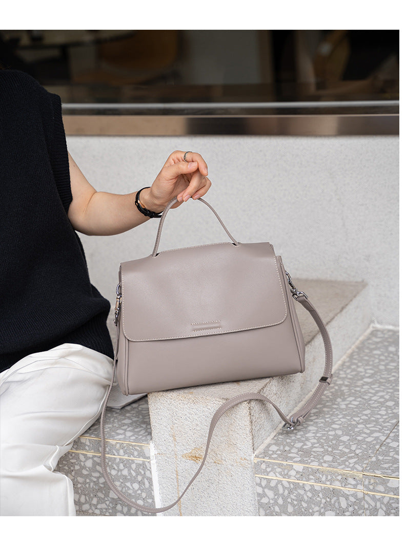 Cross-border Tote Bag for Women2024Summer new soft leather large capacity niche high-end genuine leather single shoulder crossbody bag