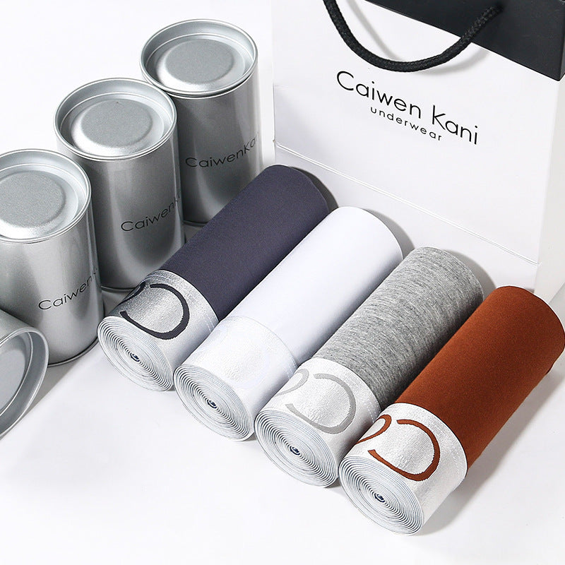 Men's Underwear Modal Cotton Crotch Large Size Boxer Briefs Antibacterial Breathable Underpants Four-Corner Briefs Gift Box Set http://detail.1688.com/offer/840039327825.html