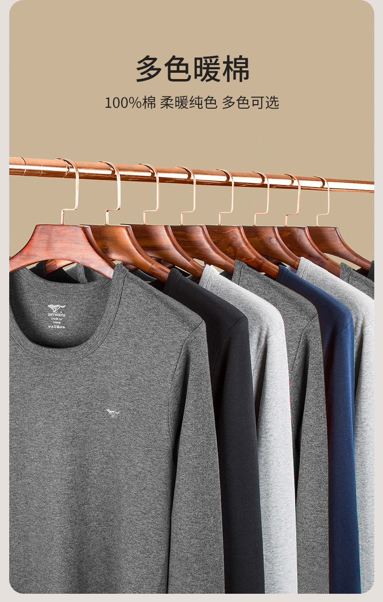 Septwolves Men's Thermal Underwear Set Pure Cotton Base Layer Long Johns Full Cotton Thermal Shirt Men's Thermal Underwear Winter Thin Style http://detail.1688.com/offer/659848075118.html