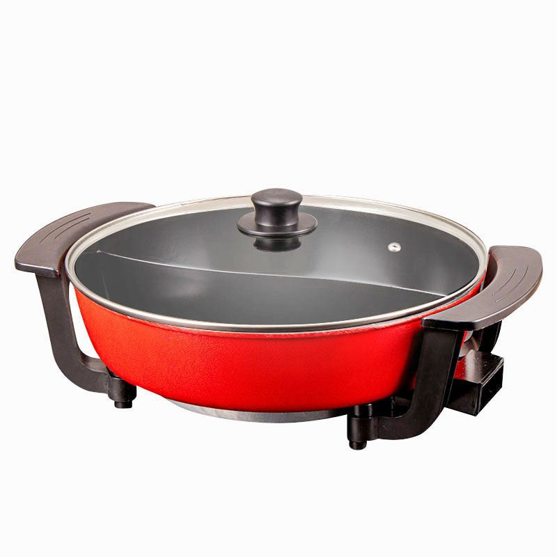 Household Square Pot Multi-Functional Cooking Pot Large Capacity Gift Electric Cooking Pot Electric Hot Pot Electric Heating Pot Can Support Foreign Trade