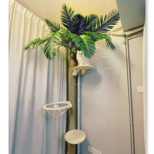 Artificial Coconut Tree Real Green Plant Coconut Fruit Leaves Pipe Decoration Sewer Cover Indoor Beautification Balcony Artificial Landscape