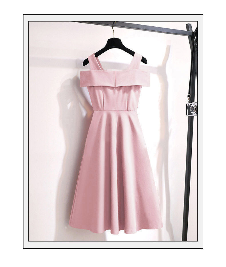 Cross-Border2025New Plus Size Off-Shoulder Elegant Dress for Plus Size Women Fashionable Tummy Covering Slimming Waist Dress Trendy