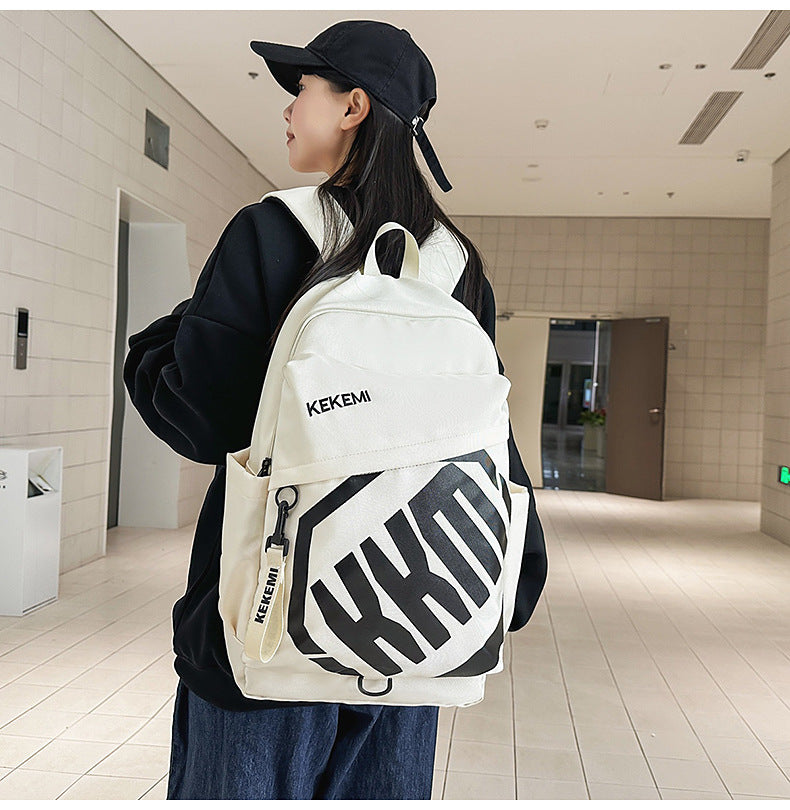 Cross-border Trade Casual Backpack Trendy Letter Waterproof Backpack Large-capacity outdoor travel high-value backpack http://detail.1688.com/offer/972131324440.html