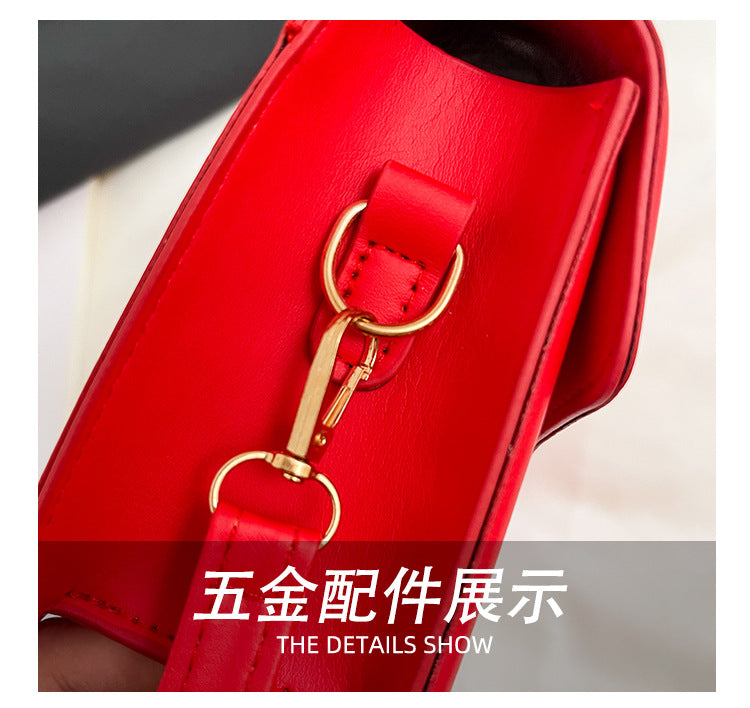 Fashionable and Elegant Small Square Bag2025Summer New Korean Style Niche Casual Commuter Crossbody Bag Trendy Shoulder Bag