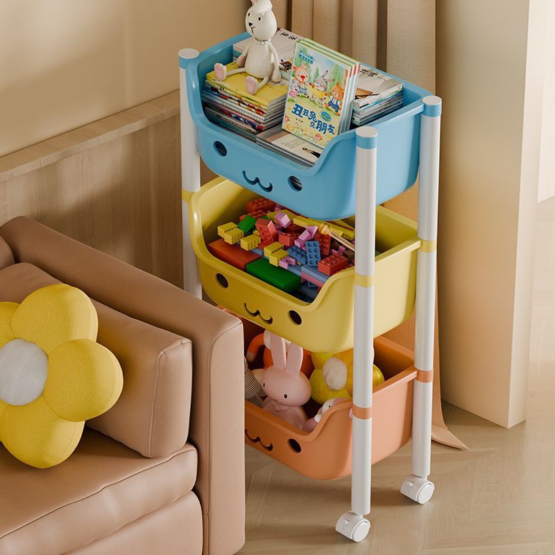 Children's Toy Storage Rack, Floor-standing Multi-layer Toy Organizer, Snack Storage, Bookshelf, Home Mobile