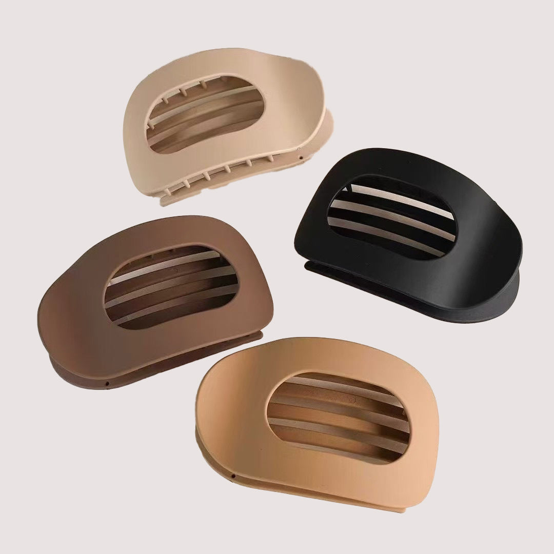 Cross-Border New Hot-Selling Flat Oval Hair Clip Duckbill Clip Strong Grip Back of Head Hair Bun Simple Clip Hair Accessory