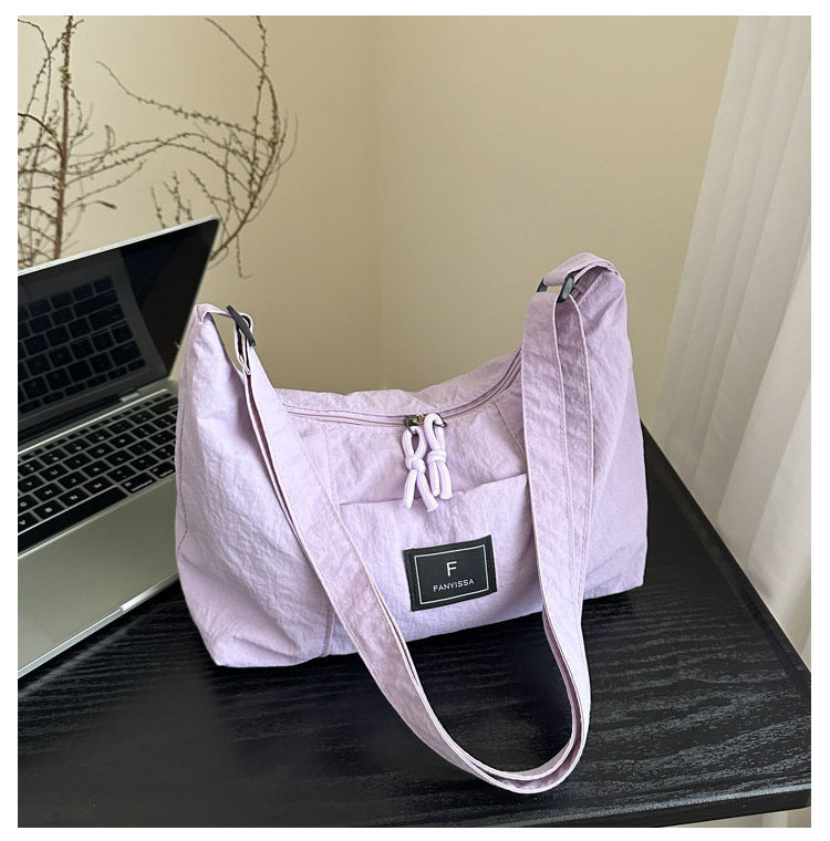 2025New Spring Large Capacity Single Shoulder Crossbody Retro Simple Ruiying Commuter Women's Bag Fashion Casual Tote Bag