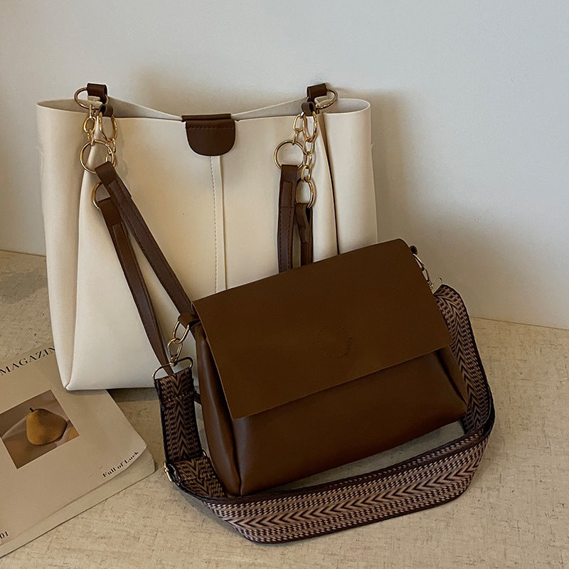 Women's two-piece large capacity bag set2024New Fashion Commuting Handbag Simple Casual Shoulder Tote Bag for Women