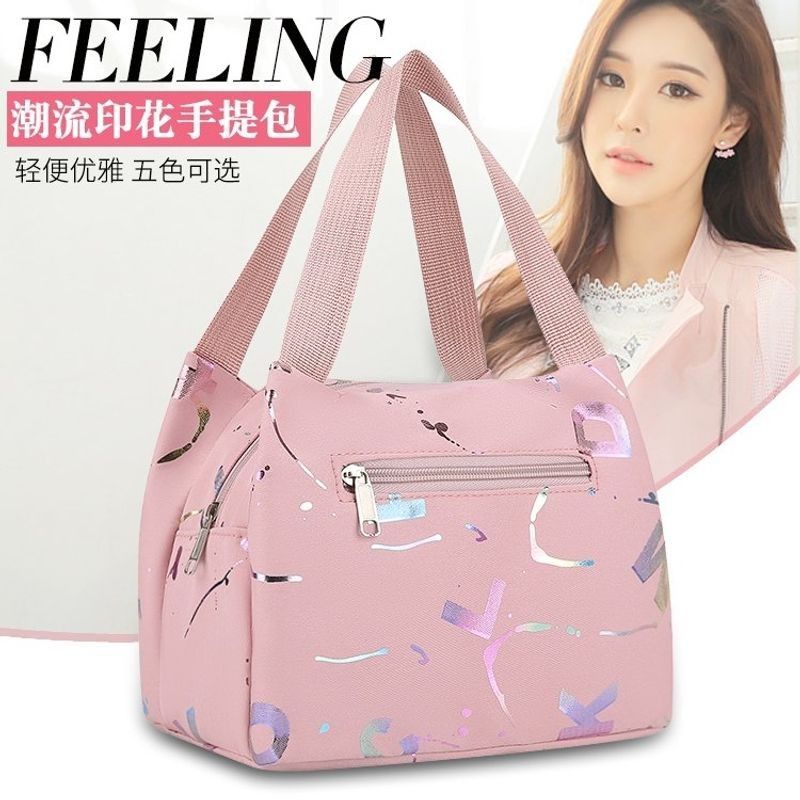 Cloth Bag Women Canvas Handheld Small Bag Oxford Cloth Waterproof Lunch Bag Phone Bag Women Bag New Style Mom Shopping Bag