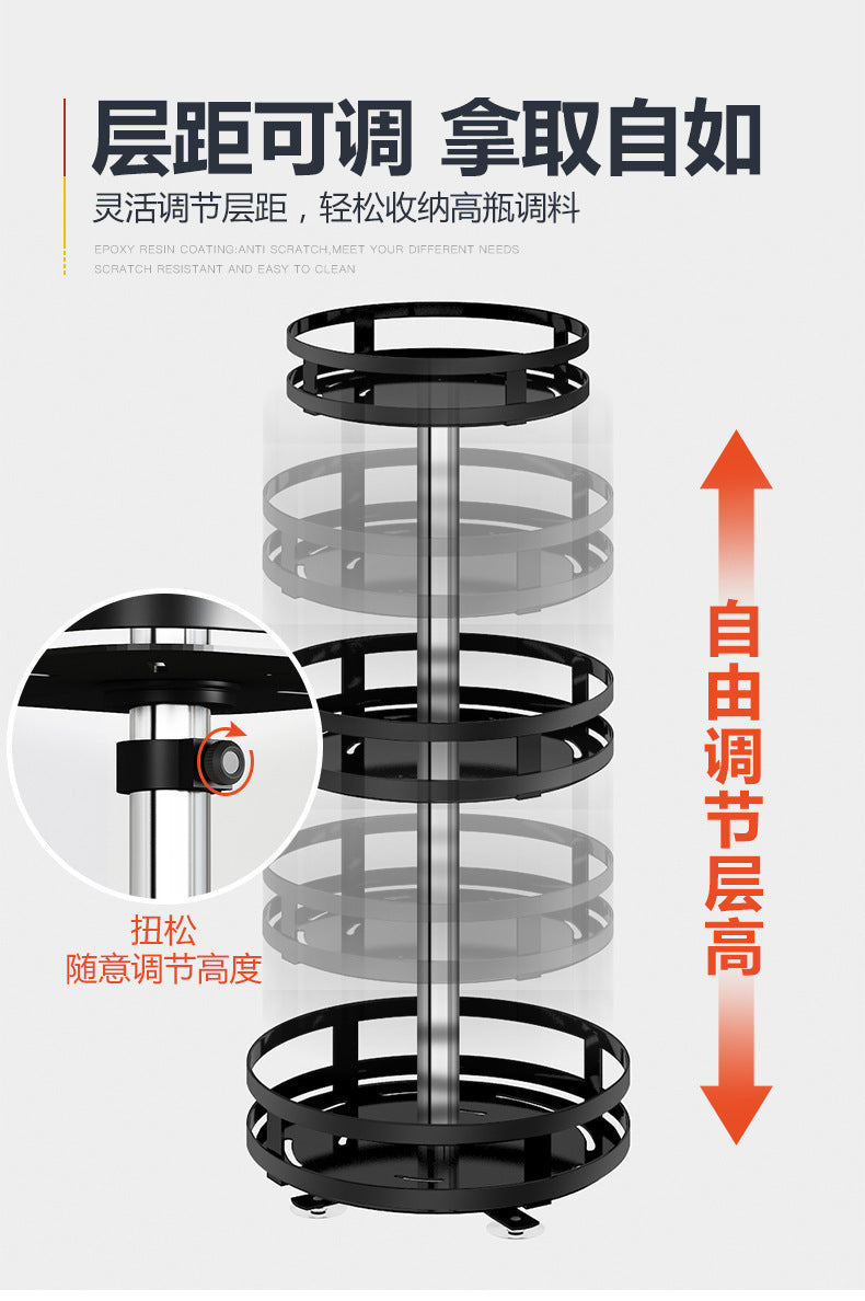 Kitchen Rotating Spice Rack Kitchen Countertop Supplies Seasoning Storage Rack360Rotating Kitchen Storage Rack Organizer