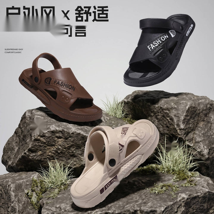 外穿男款凉鞋eva厚底拖鞋夏季新款防滑沙滩鞋上学时尚开车凉拖鞋