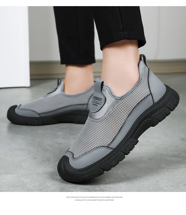 Men's Breathable Casual Shoes Summer New Fashion Sports Shoes Dropshipping Versatile Single Shoes Soft Sole Comfortable Dad Shoes