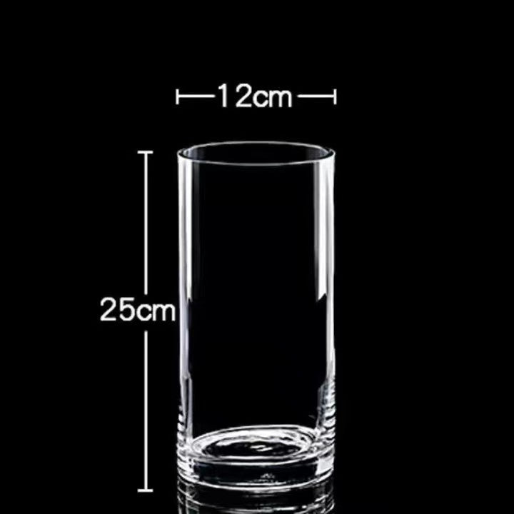 Zefei One-Piece Dropshipping Internet Celebrity Transparent Straight Glass Vase Bedroom Desktop Living Room Dining Table Fresh Flower Arrangement Ornament