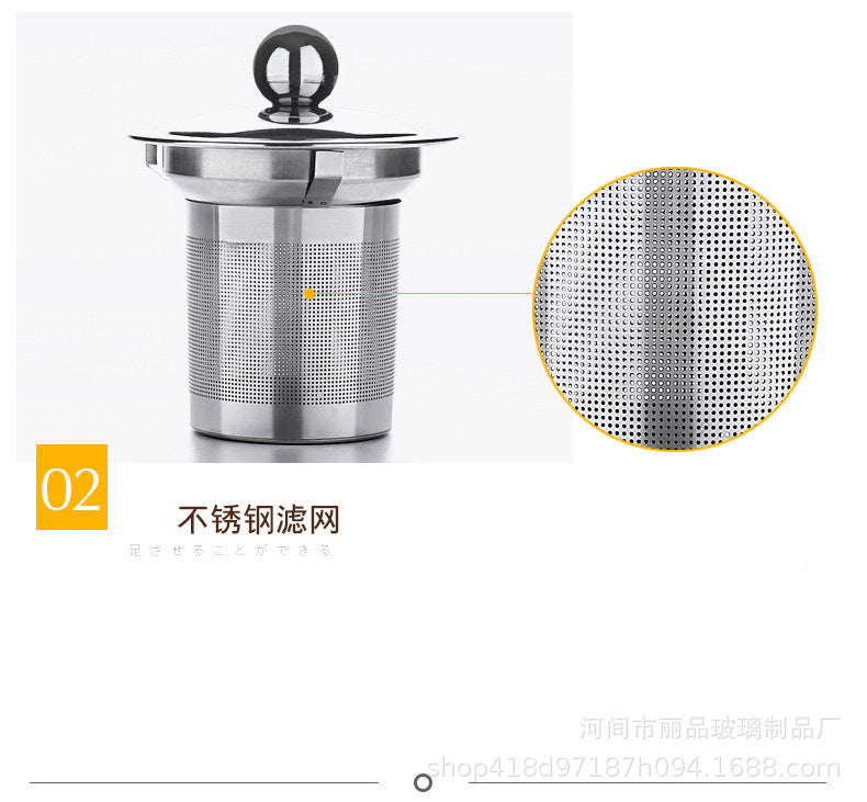 Manufacturer Wholesale Glass Teapot Stainless Steel Filter Inner Liner Flower Tea Brewing Teapot Electric Ceramic Stove Heating Tea Kettle