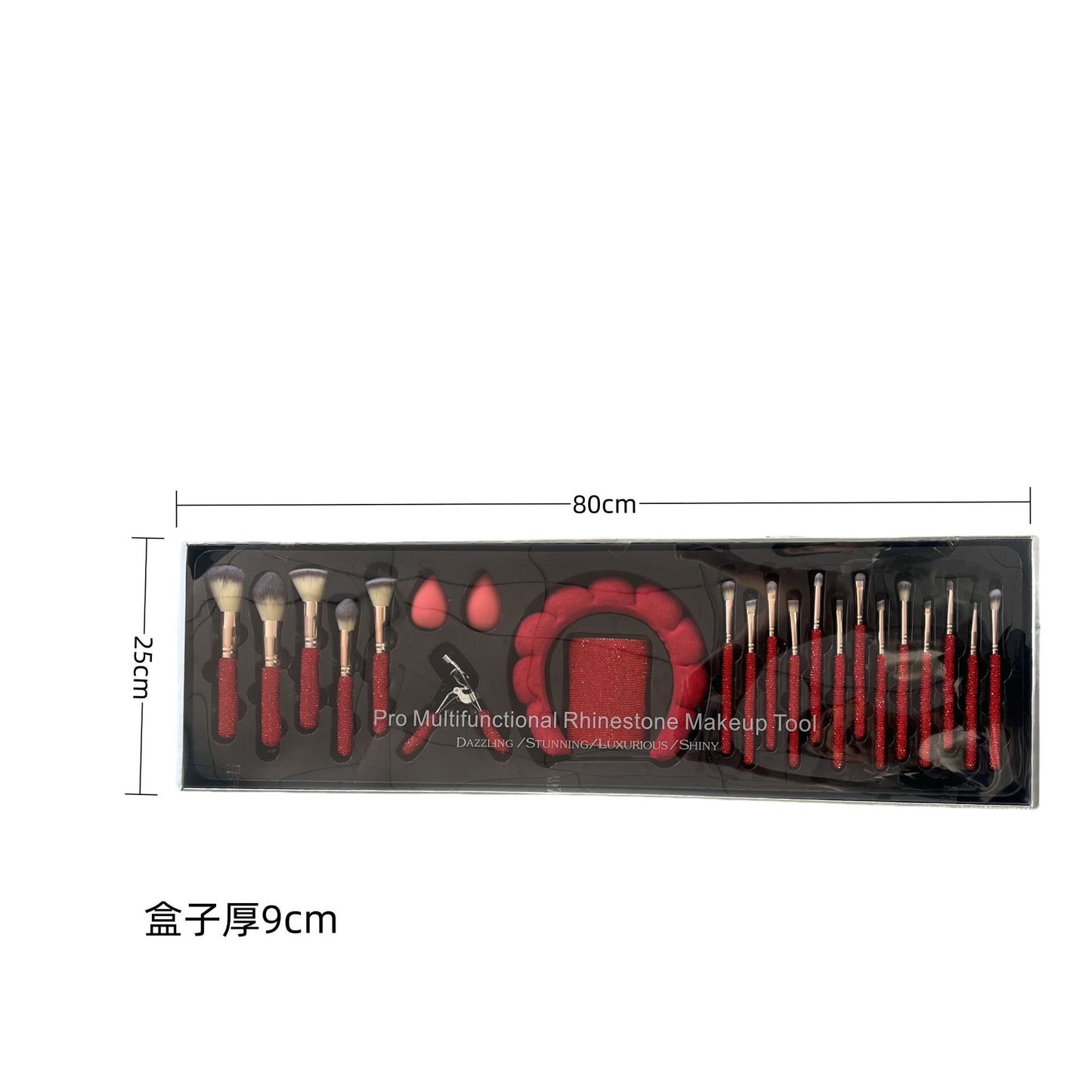 Foreign Trade New22Makeup Brush Set18Makeup Brush with Rhinestones Beauty Tool Contour Brush with Rhinestones