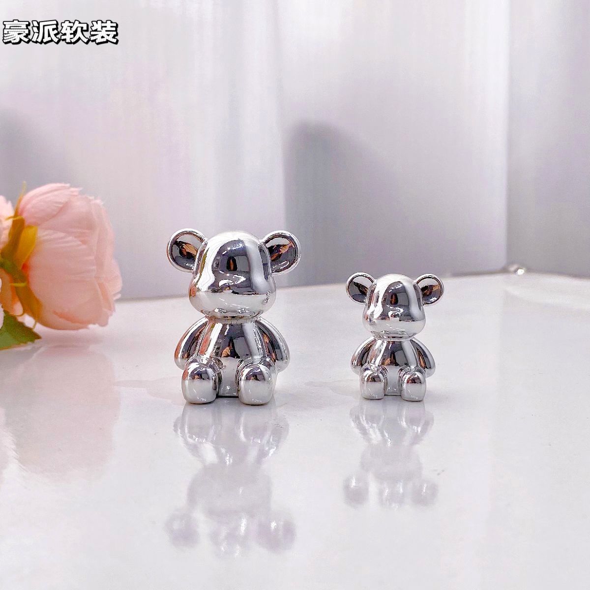 Chinese Style Violent Bear Ornament High-end Ceramic Living Room Entrance TV Cabinet Wine Cabinet Money Box Home Decoration Gift