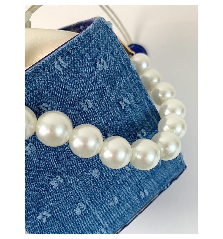 Autumn Small Bag2025New Trendy Fashionable Versatile Pearl Handbag High-Quality Texture Crossbody Bag