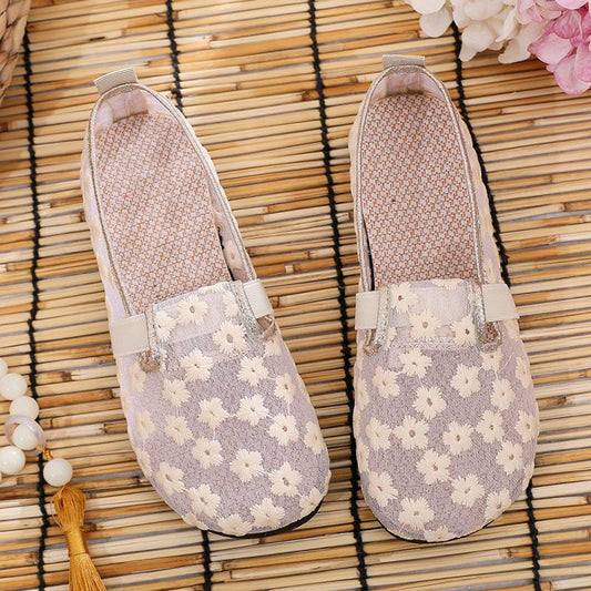 Summer New Beijing Cloth Shoes High-Quality Hot-Selling Comfortable Women's Shoes Thin Breathable Non-Suffocating Flat Soft Sole Shoes