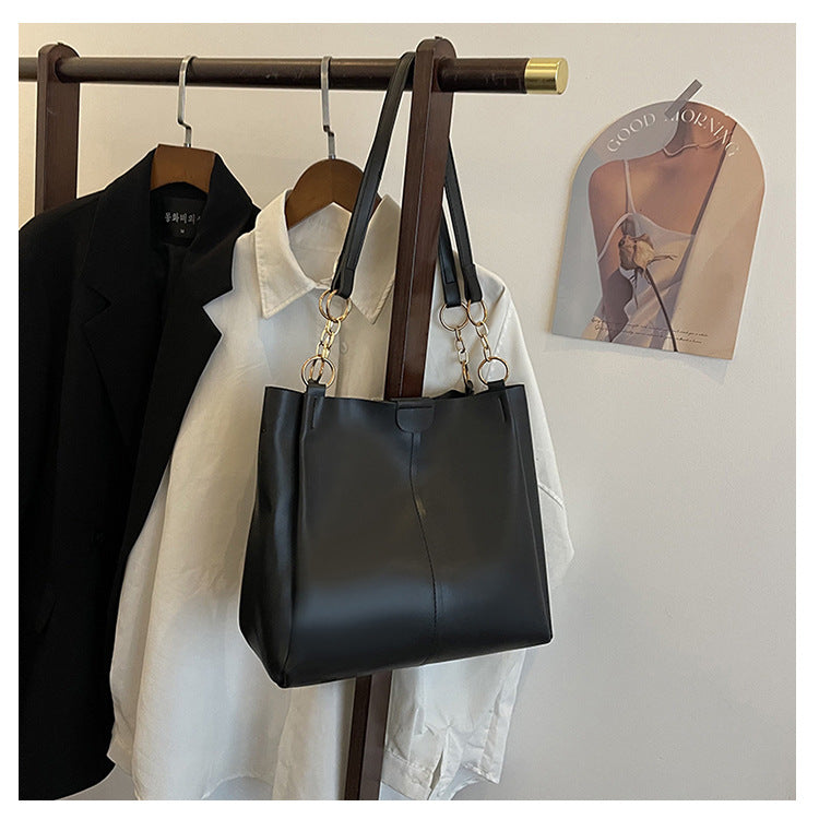 Women's two-piece large capacity bag set2024New Fashion Commuting Handbag Simple Casual Shoulder Tote Bag for Women