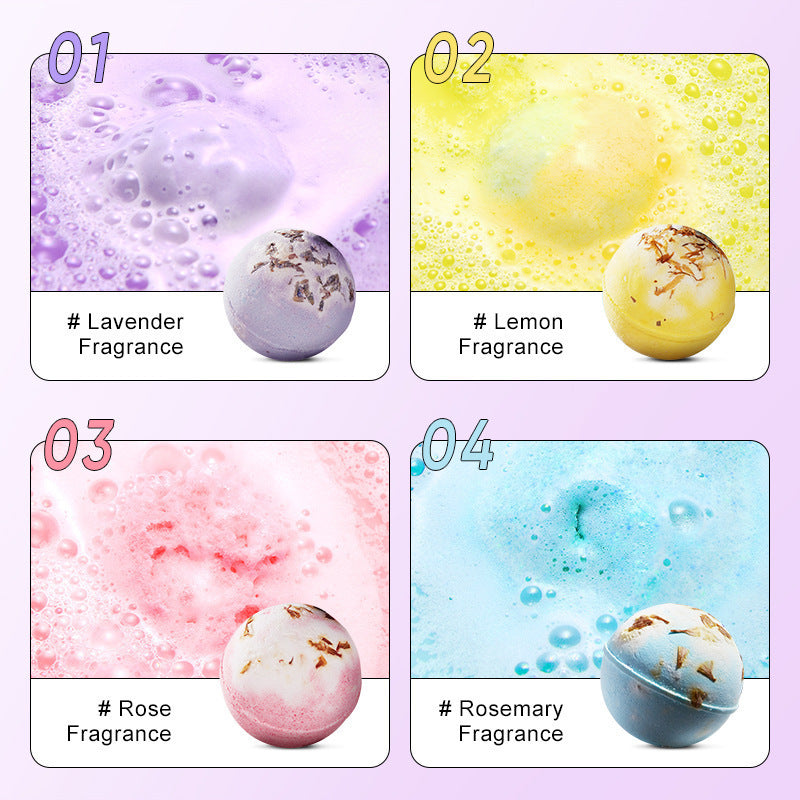 ZHENXIU Dried Flower Explosive Bath Salt Ball Gentle Moisturizing Exfoliating Long-lasting Fragrance Bath Ball Cross-border Trade