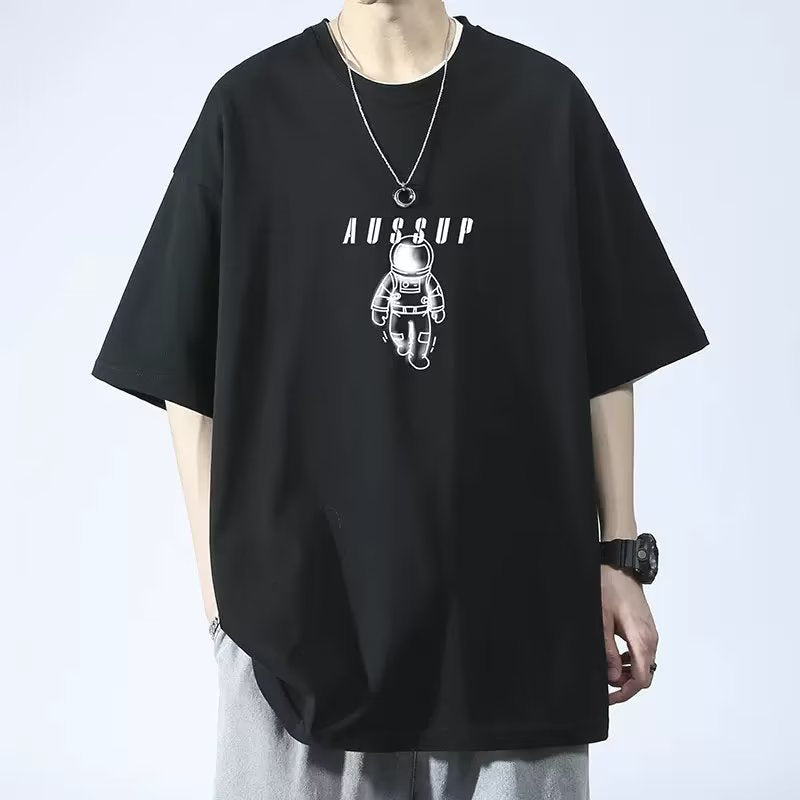 Summer New Short Sleeve Loose t T-shirt Men Fashion Brands Casual Half Sleeve Trendy T-shirt Bottoming Shirt Half Sleeve Shirt