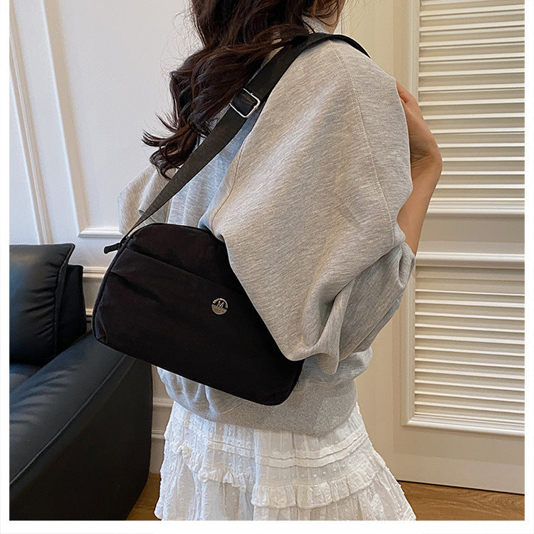 Casual texture niche design small square bag2025Spring New Fashionable Trendy Women's Single Shoulder Crossbody Bag