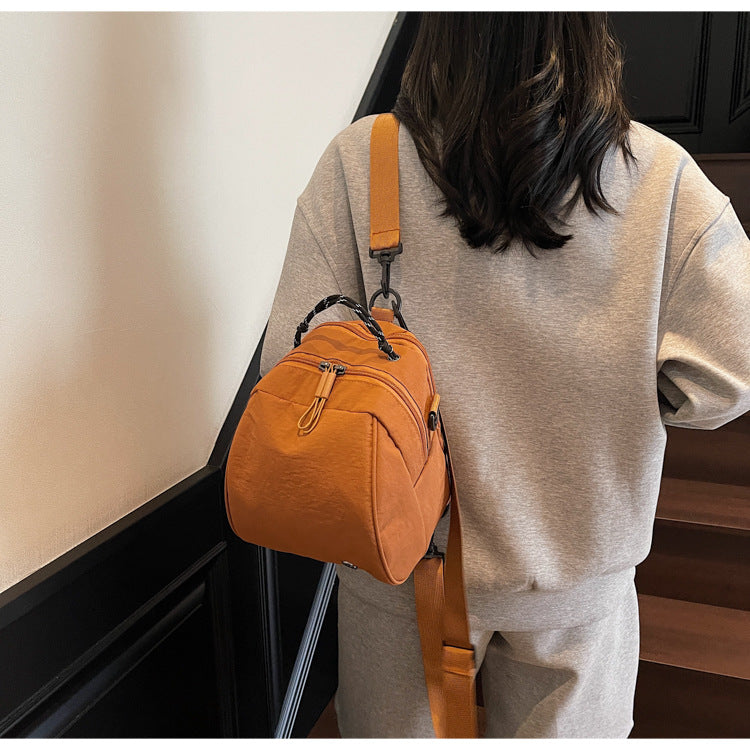 Cross-Border New Japanese Style Shell Small Backpack for Women, Commuting Versatile Crossbody Shoulder Bag, Fashionable Casual Mini Backpack