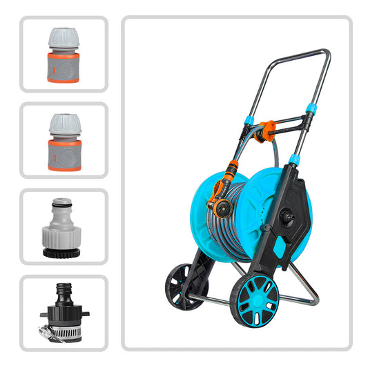 Extra Large Mobile Wheeled Rack Water Pipe Storage Rack Garden Watering Hose Reel Car Wash Water Gun Hose Manufacturer Direct