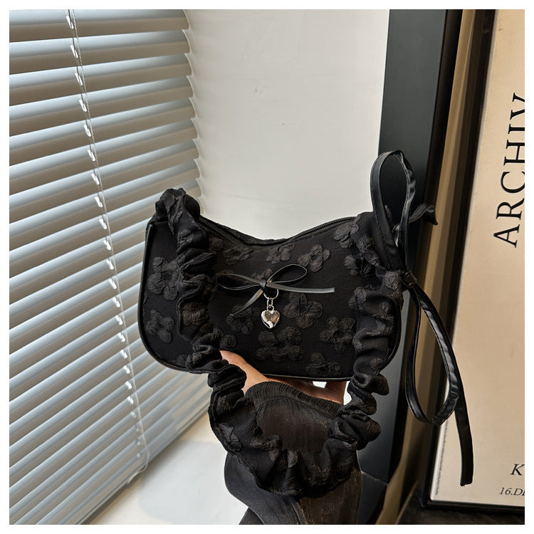French Niche Bag for Women2025Summer New Fashion ins Sweet Cool Girl Versatile Fashion Single Shoulder Bag Underarm Bag