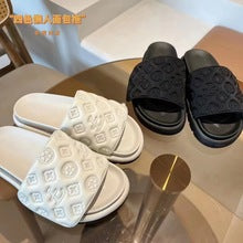 Men's Three-Stripe Slippers2024New Korean Style Outdoor Indoor Home Bathroom Non-Slip Beach Sandals