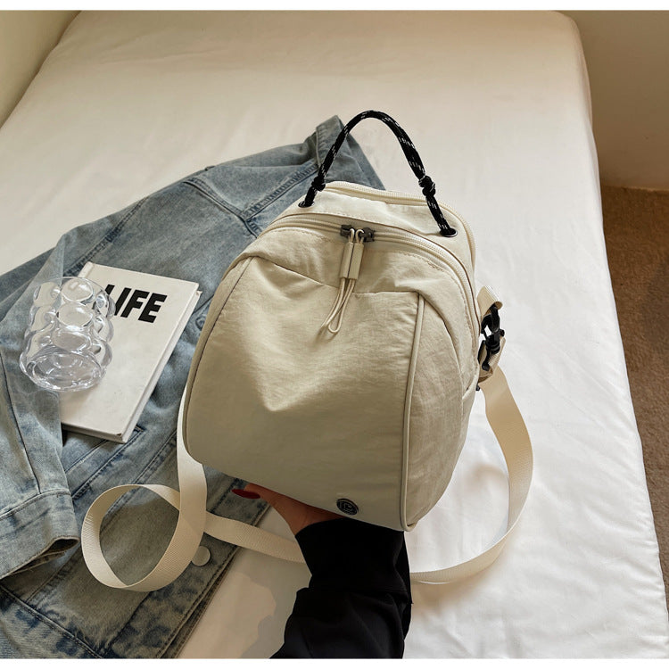 Cross-Border New Japanese Style Shell Small Backpack for Women, Commuting Versatile Crossbody Shoulder Bag, Fashionable Casual Mini Backpack