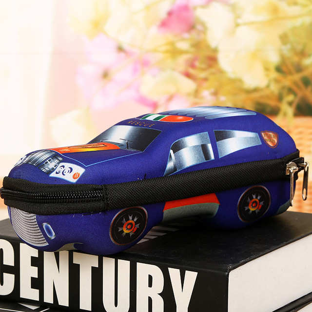 3D Racing car Pencil cases Cartoons school pencil case for c